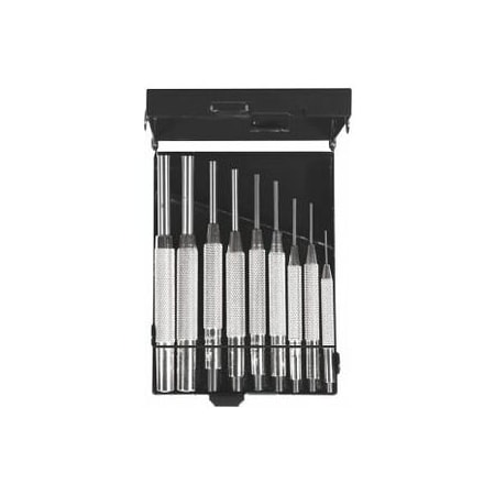 Holex 9 Pc Pin Punch Set, with Guide Sleeve 748205 9